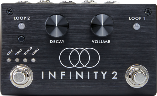 Pigtronix Infinity 2 Hi-Fi Stereo Double Looper (SPL2) featuring dual loop engines, high-fidelity audio, instantaneous loop creation, and compact design for live performance and studio creativity.