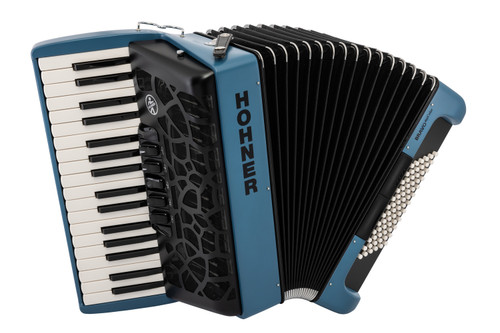 Hohner Bravo MyColor Chromatic 72 Bass Piano Accordion - Water Dark Blue (BR72-DB) | Musician Madness