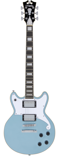 D'Angelico Brighton Double Cutaway - Ice Blue Metallic (DAPBRIIBMCS) | Musician Madness