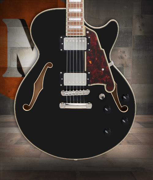 D'Angelico Premier SS Single Cutaway - Black (DAPSSSBKNS)