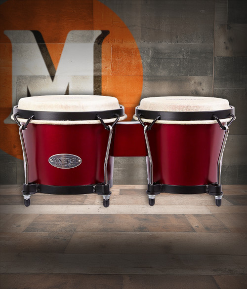 Toca Synergy Wood Bongos 6" & 6-3/4" - Matte Racing Red (2100-RRD) | Musician Madness