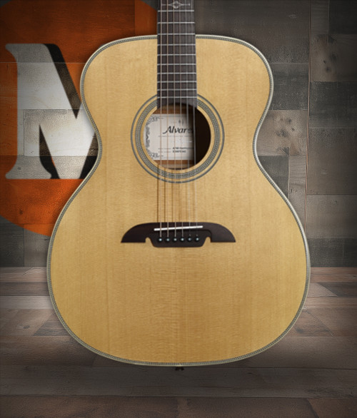 Alvarez AF60 Herringbone Folk/OM Acoustic Guitar (AF60_Herringbone)|Musician Madness