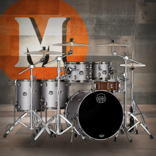 Mapex Saturn Evolution Workhorse Shell Pack 5-Piece - Gun Metal Grey (SE628XMBPG) | Musician Madness