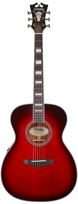 D'Angelico Tammany Orchestra E Acoustic Guitar - Trans Black Cherry Burst (DAPOMTBCBAPS) | Musician Madness