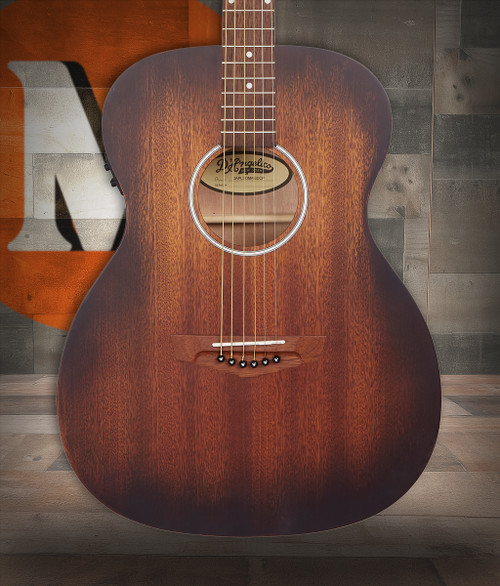 The Dâ€™Angelico Tammany LS Orchestra E (DAPLSOMAGDCP) features an Aged Mahogany finish that highlights the warm, woody character of its tone. The LS Orchestra body offers balanced projection and comfortable playability, while the slim-profile neck makes it easy for players of all levels. Ideal for songwriting, practice, and intimate performances, this model blends organic tone with classic Dâ€™Angelico style.