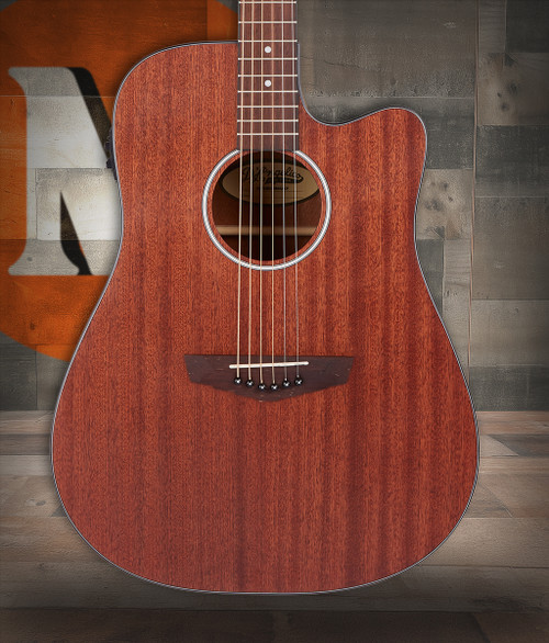 D'Angelico Bowery LS Dreadnought CE - Mahogany Satin (DAPLSD500MAHCP) | Musician Madness