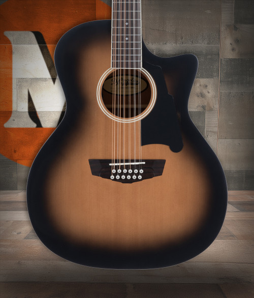 The Dâ€™Angelico Fulton Grand Auditorium 12-String CE (DAPG212AGBAP) features a visually striking Aged Burst finish paired with the full, shimmering voice of a 12-string. Its Grand Auditorium body shape provides comfortable feel and balanced tone, while the cutaway allows smooth upper-fret access. With onboard electronics that deliver natural, articulate amplified sound, this guitar is ideal for performers, singer-songwriters, and players seeking rich, harmonically complex acoustic textures.