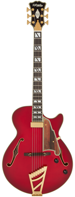 The Dâ€™Angelico Excel SS Thinline Hollow Body (DAESSSGT) delivers classic hollow-body warmth with enhanced comfort thanks to its slim single-cutaway design. Finished in rich Dark Cherry Burst, it features high-quality pickups, elegant binding, gold hardware, and the signature Dâ€™Angelico headstock. Ideal for jazz, blues, soul, and players seeking smooth articulation with vintage-inspired style.
