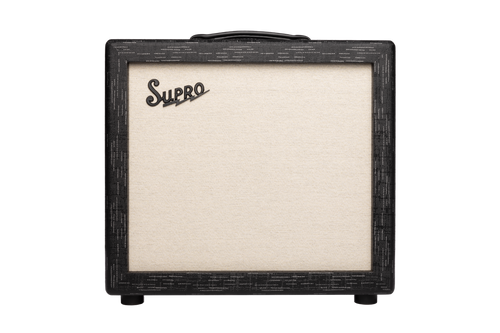 The Supro 1614RT Amulet 112 delivers versatile tube tone with selectable 1W, 5W, and 15W power settings, offering everything from bedroom-level warmth to stage-ready punch. The 12" speaker provides enhanced low end and broader projection compared to the 110 model. Tube-driven reverb and tremolo add classic Supro character, all wrapped in a modern Black Scandia finish. Ideal for recording musicians, gigging players, and tone purists.