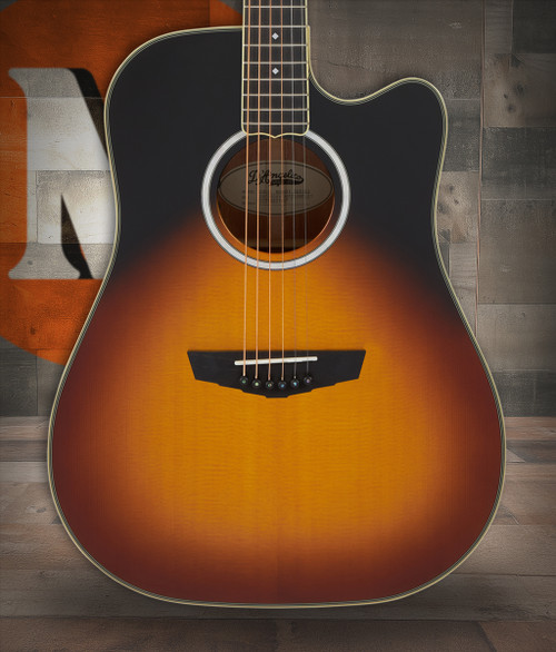D'Angelico Bowery Dreadnought CE - Vintage Sunset w/ Gig Bag (DAED500VSNGP2)