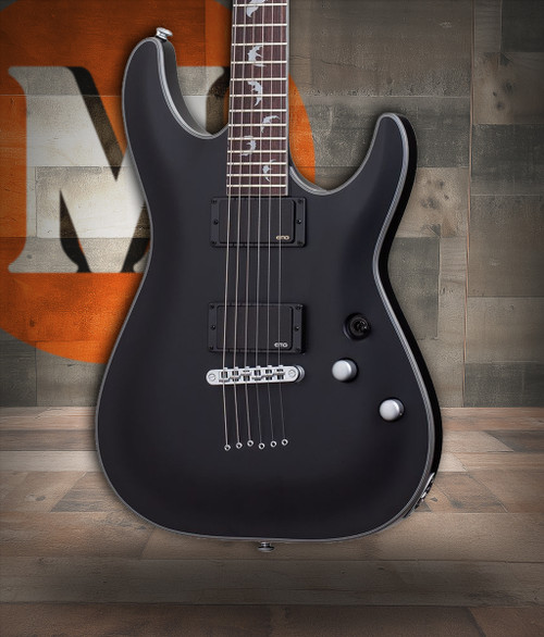 Shop the Schecter Damien Platinum-6 Electric Guitar in Satin Black (1181) at Musician Madness. Sleek design, powerful tone, and fast shipping.