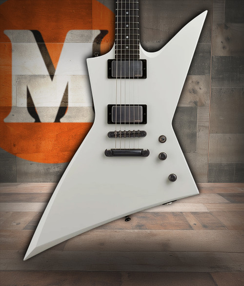 Shop the ESP E-II EX NT Electric Guitar in Snow White (EIIEXNTSW) at Musician Madness. Japan-made quality, neck-thru sustain, and aggressive style.