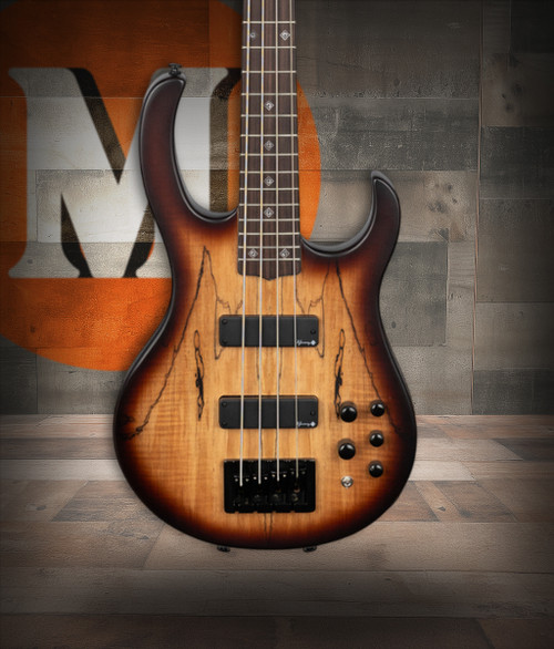 H. Jimenez 4-String Satin Spalt Burst Bass Guitar (LBS4-SB) with deluxe padded gig bag