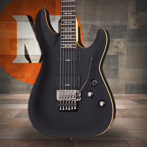 Schecter Demon-6 FR Electric Guitar - Aged Black Satin (3661) | Musician Madness