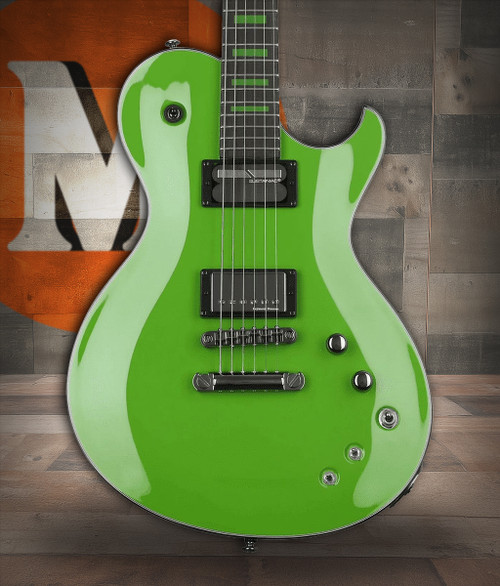 Shop the Schecter Kenny Hickey Solo-6 EX S Electric Guitar in Steele Green (379) at Musician Madness. Signature tone, aggressive styling, and stage-ready performance.