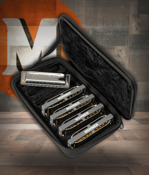 Hohner Rocket Harmonica Bundle - Keys C, G, A, D, Bb (M20135XP)