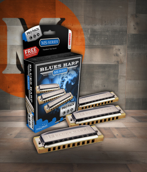 Hohner Blues Harp 3-Pack Harmonica Set - Keys C G A (3P532BX) | Musician Madness