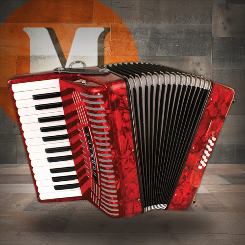 Hohnica 12 Bass Entry Level Piano Accordion - Pearl Red (1303-RED) | Musician Madness