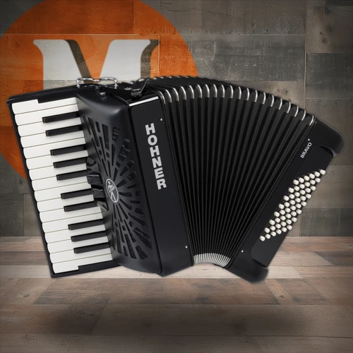 Hohner Bravo II 48 Piano Accordion - Jet Black (BR48BLK) | Musician Madness