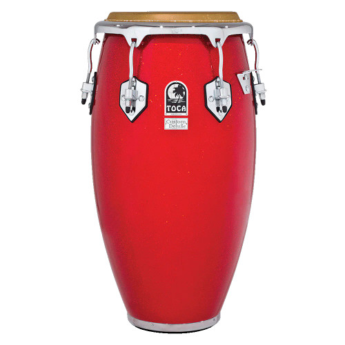 Toca Custom Deluxe Fiberglass Conga, 11-3/4" - Red (4611-3/4FR)