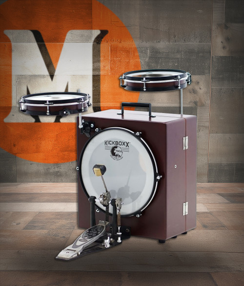 Toca KickBoxx Suitcase Drum Set with 10" Snare, 10" Tom and Accessory Rods (TKSDS)