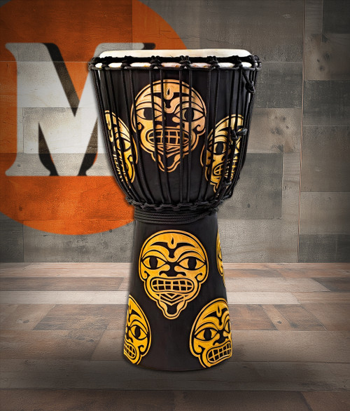 Toca Street Series Carved Djembe, 10" Medium - Watcher (TSSDJ-MTW)