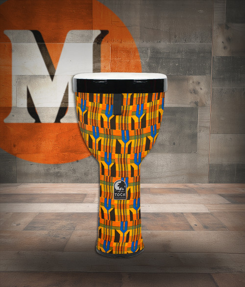 Toca Sympatico Nesting 12" Djembe, Pretuned Fiber - Kente Cloth (TSSND-12K-FP) | Musician Madness