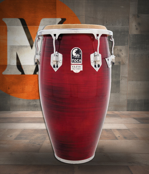 Toca Elite Pro Wood Tumba, 12-1/2" - Crimson Fade (3112-1/2CF) | Musician Madness