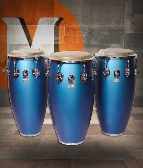 Toca Custom Deluxe Tumba, 12-1/2" - Matte Blue (4612-1/2MB)