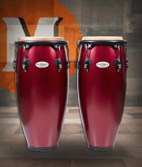 Toca Synergy Wood Conga Set, 10"/11" - Matte Racing Red (2300RRD)