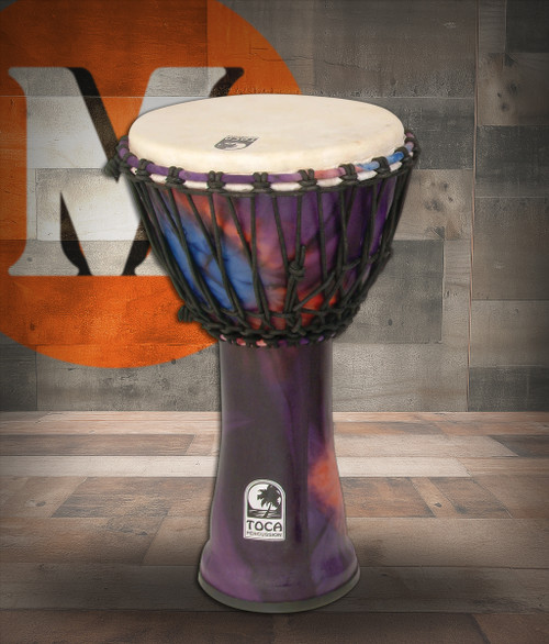 Toca Freestyle Rope-Tuned Djembe, 12" - Purple (SFDJ-12WP)