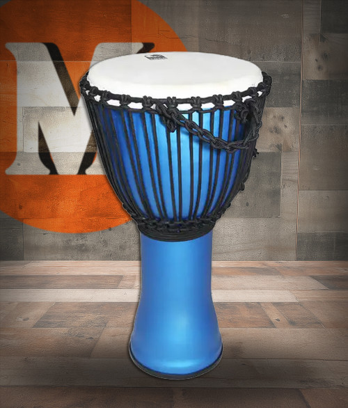 Toca Freestyle Rope-Tuned Djembe, 14" - Matte Ocean Blue (SFDJ-14OB) | Musician Madness
