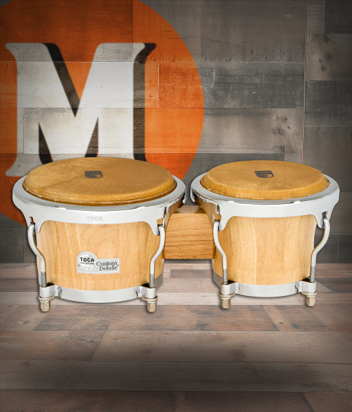 Toca Custom Deluxe Bongos - Natural (4600-NW) | Musician Madness