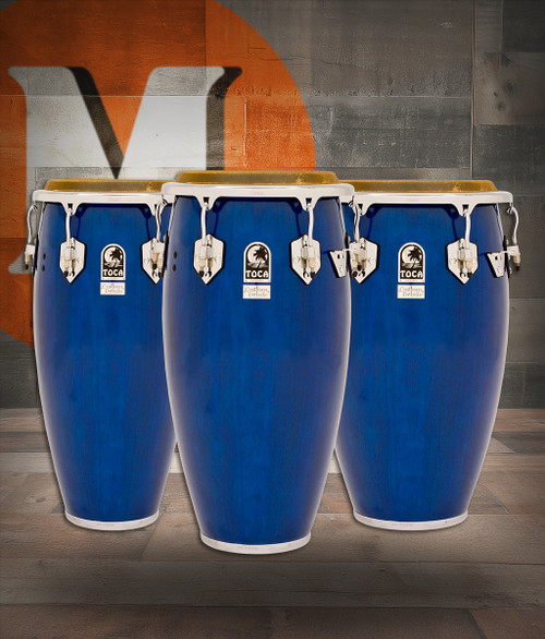Toca Custom Deluxe Tumba, 12-1/2" - Blue (4612-1/2BW) | Musician Madness