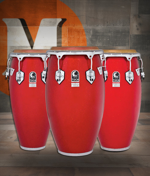 Toca Custom Deluxe Fiberglass Tumba, 12-1/2" - Red (4612-1/2FR)