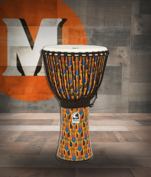 Toca Freestyle Rope-Tuned Djembe, 14" - Kente (SFDJ-14KB) | Musician Madness