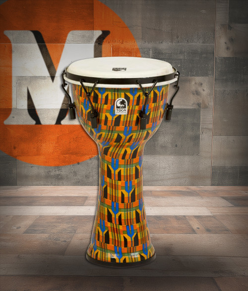 Toca Freestyle Mechanically Tuned Djembe, 10" - Kente (SFDMX-10K)