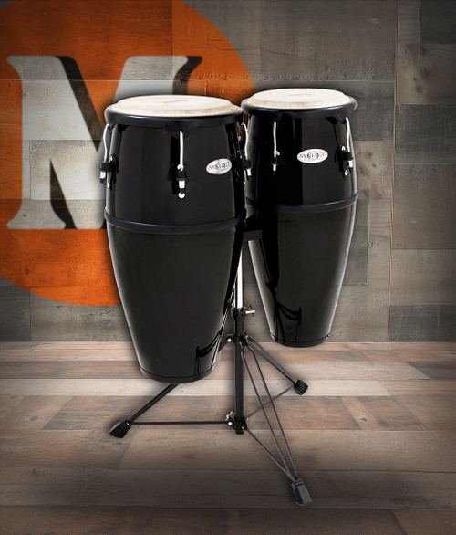 Toca Synergy Fiberglass 10"/11" Conga Set with Double Stand - Black (2300FBK)|Musician Madness