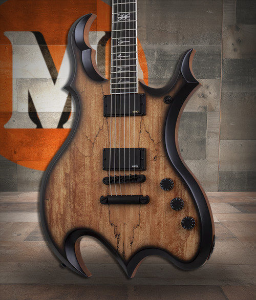 Schecter Wrathmaker - Spalted Maple with Black Burst (4589)