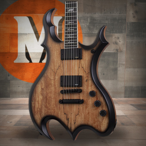 Schecter Wrathmaker Electric Guitar - Spalted Maple with Black Burst (4589) | Musician Madness