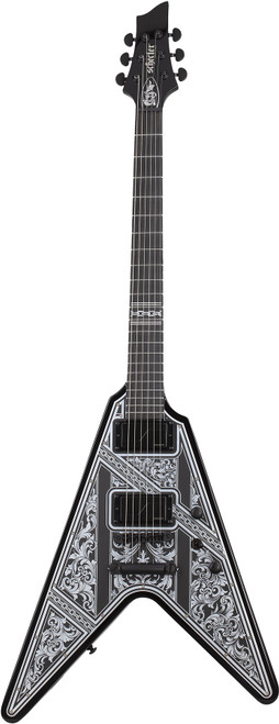 Schecter V-1 Przym Palladium Electric Guitars - Gloss Black (923) | Musician Madness