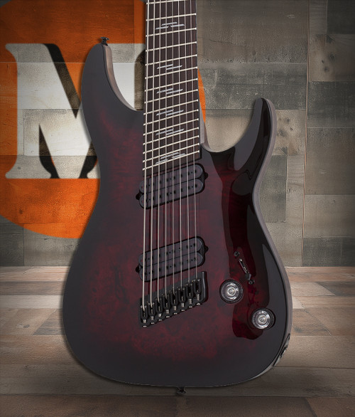 Schecter Omen Elite-8 MS LH : 2469 Black Cherry Burst (2469