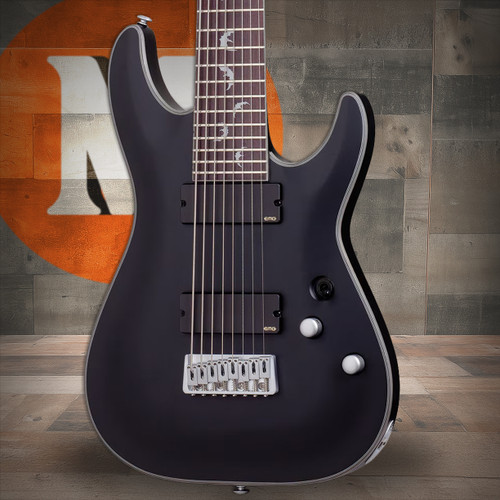Schecter Damien Platinum-8 Electric Guitar - Satin Black (1187) | Musician Madness