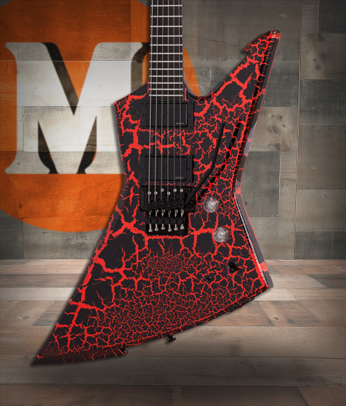 Schecter BalSac E-1 FR - Black Orange Crackle (1559)