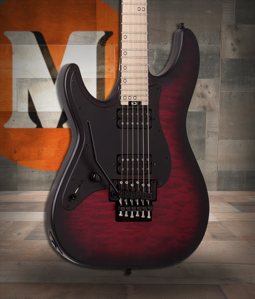 Schecter Miles Dimitri Baker SVSS LH - Crimson Red Burst Satin (2136) | Musician Madness