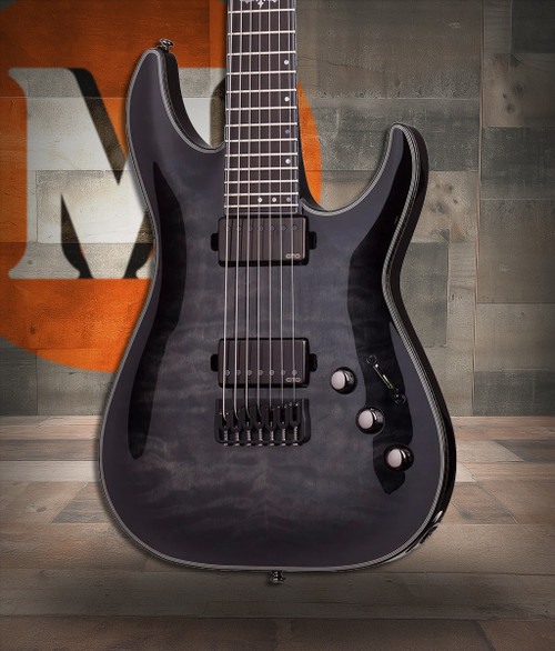 Schecter Hellraiser Hybrid C-7 - Trans Black Burst (TBB) (1924) | Musician Madness