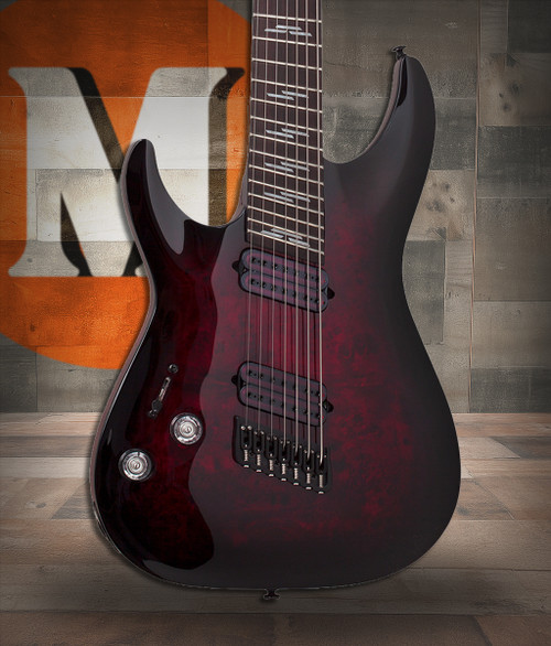 Schecter Omen Elite-7 MS LH - Black Cherry Burst (2468) | Musician Madness