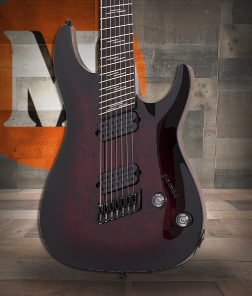 Schecter Omen Elite-7 - Black Cherry Burst (2456) | Musician Madness