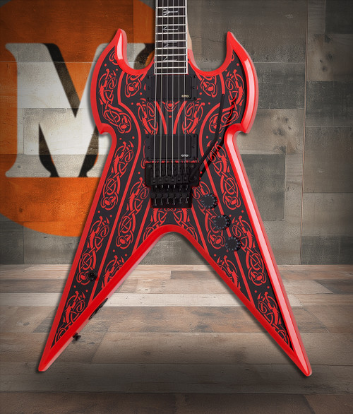 Schecter Warhammer FR Norse Dragon Pinstripe - Red (4580)