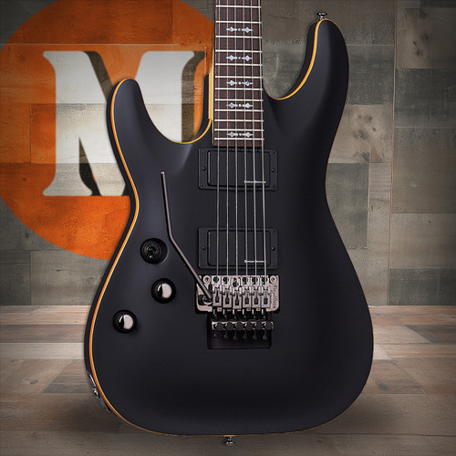 Schecter Demon-6 FR Left Hand Electric Guitar - Satin Black (3666)